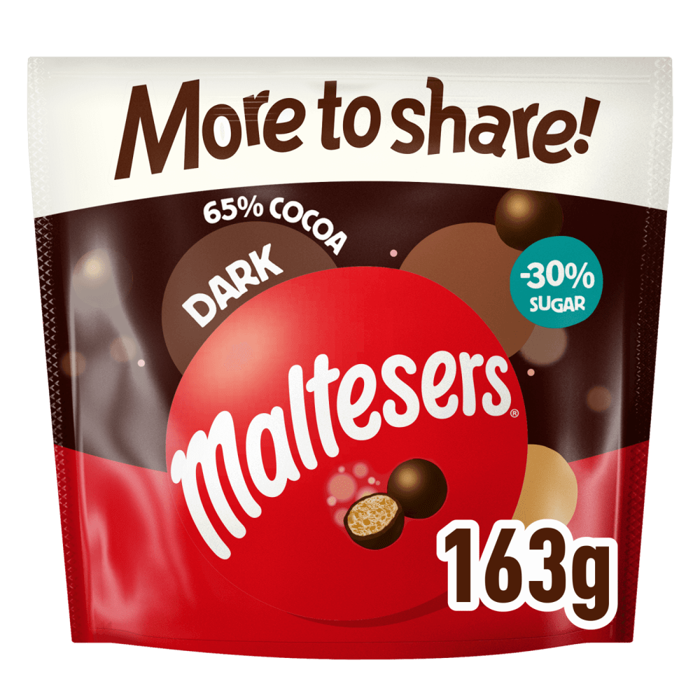 MALTESERS Dark Chocolate & 65 Cocoa Sharing Pouch Bag 163g